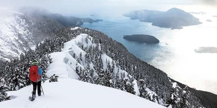  The views out over towards the Howe Sound from Mount Harvey, where five people died in 2017 when a cornice, or overhang, gave way and the group fell about 500 metres.