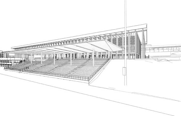  Artist's rendering of what the new SFU stadium will look like. SFU GRAPHIC