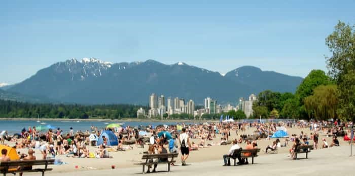  Kitsilano Beach is Vancouver`s most social beach, Vancouver, BC, Canada. May 27, 2017 / Shutterstock