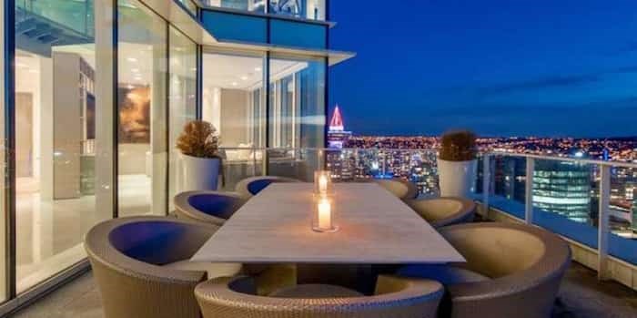  At $29,998,000, this penthouse at the Fairmont Pacific Rim in downtown Vancouver is B.C.'s most expensive condo listing and has been on the market 98 days as of March 20, 2019.