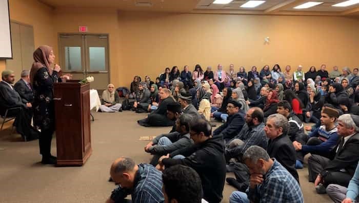  More than 300 people came out to Az-Zahraa Islamic Centre in Richmond for remembrance, reflection and a vigil following the Christchurch, New Zealand mosque attacks. Photo: Az-Zahraa