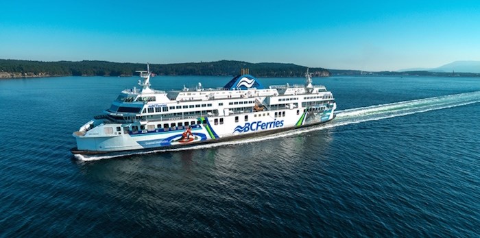  BC Ferries vessel Coastal Inspiration in service. Photo via BC Ferries