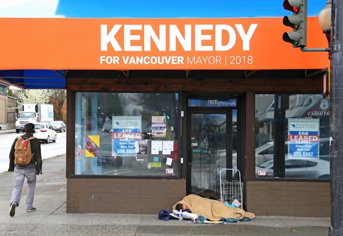  The optics are not good at Mayor Kennedy Stewart’s former campaign office. Photo Bob Kronbauer