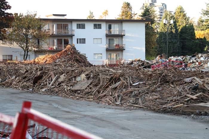  Low-rise housing blocks near Metrotown are being demolished as part of the City of Burnaby's plan to turn Metrotown into downtown. Photo by Jan Zeschky