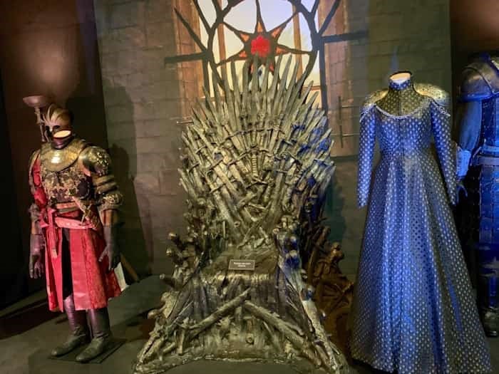  The Iron Throne, and key costumes, on display at Game of Thrones: The Touring Exhibition in Belfast. Photo Jennifer Bain