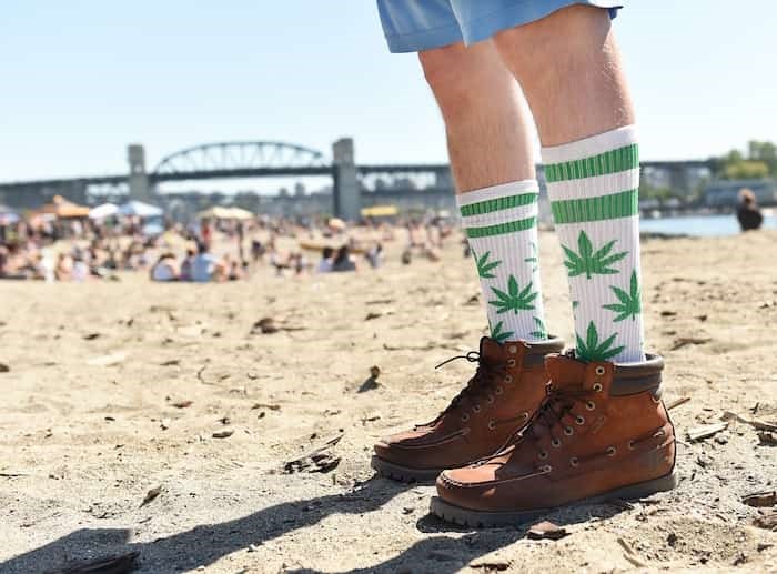  For most of its 25-year history, 4/20 was held downtown at the Vancouver Art Gallery. With crowds increasing every year, it moved to Sunset Beach in 2016. Photo Dan Toulgoet