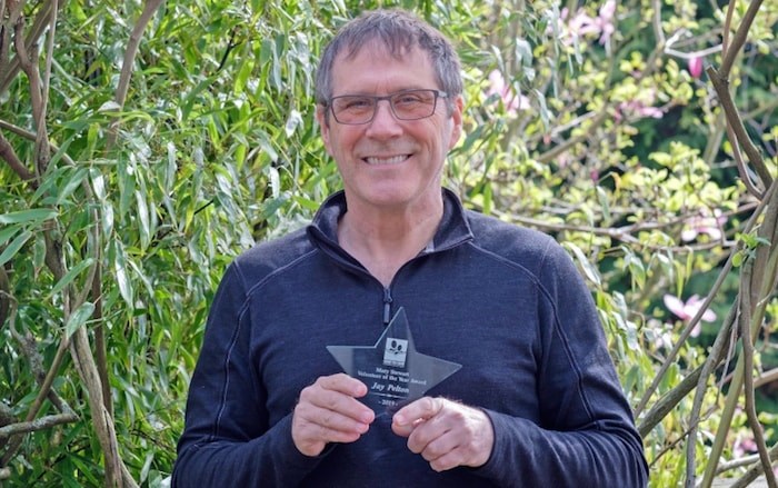  Jay Pelton was honoured with the Mary Stewart Volunteer of the Year Award for his many hours of service helping children with their reading at General Wolfe elementary. Photo Alistair Nagle