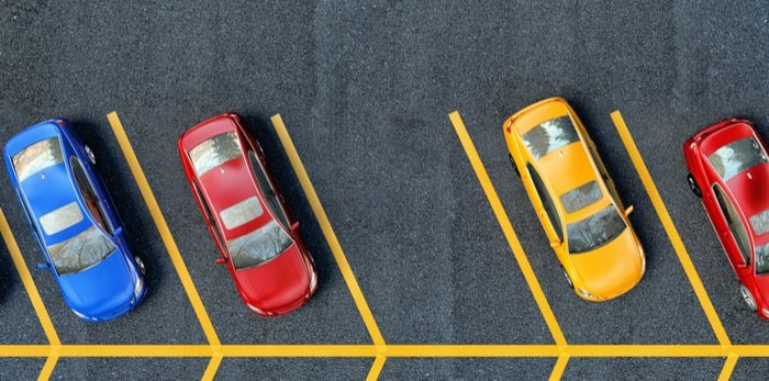 Parking lot spaces/Shutterstock