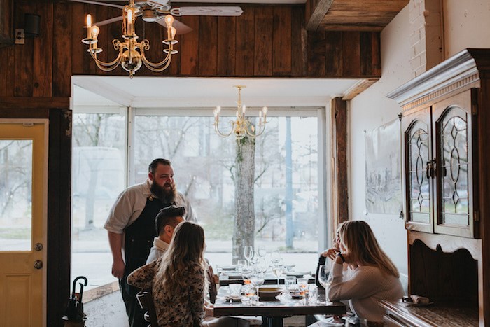  Chef Sean Reeve in the dining room. Photo by Katie Cross Photography courtesy The Mackenzie Room