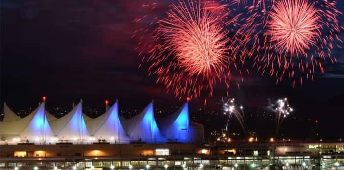  Canada Day fireworks Vancouver / Shutterstock