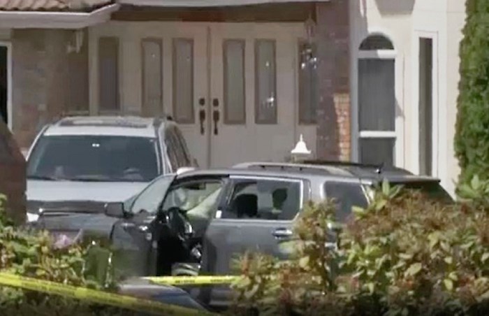  Police tape surrounds the home of Hanif Jessa on July 15, 2015, the day the 53-year-old City of Vancouver worker was fatally shot. Photo courtesy Crime Stoppers