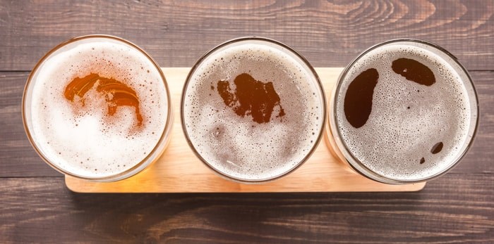  Craft beer flight/Shutterstock