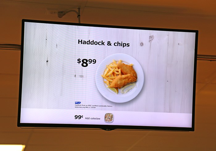  Ikea's fish n' chips, as advertised in their restaurant. Photo Bob Kronbauer