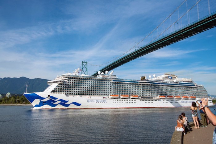  The Royal Princess under the Lions Gate Bridge on Saturday, May 11, 2019. Photo by Jon Lavoie.