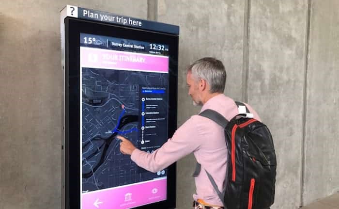  This is what the new transit kiosks will look like. Photo: TransLink