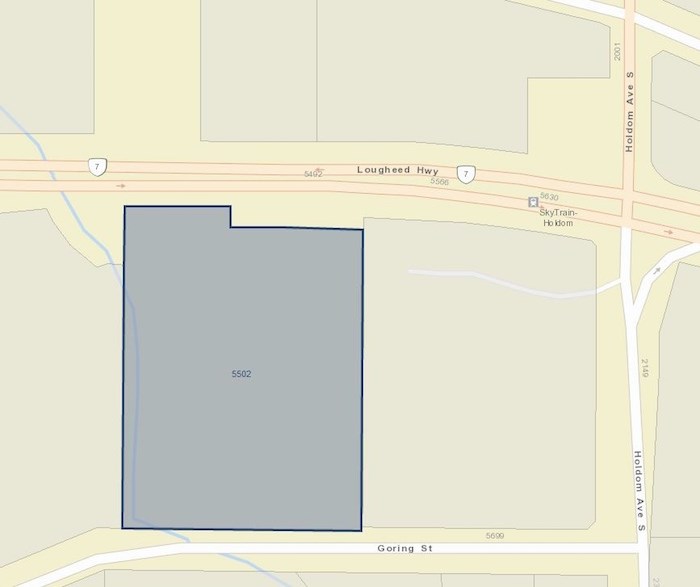  The Brentwood Lanes property is at 5502 Lougheed Hwy., close to the Holdom SkyTrain Station. - BC Assessment