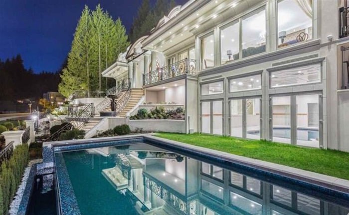  This palatial home in West Vancouver was listed for $16.8 million in 2016 and sold in spring 2019 for $8 million. Image via MLS