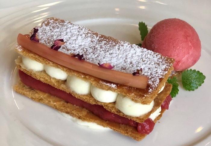  Mille Feuille with rhubarb. Photo by Lindsay William-Ross/Vancouver Is Awesome