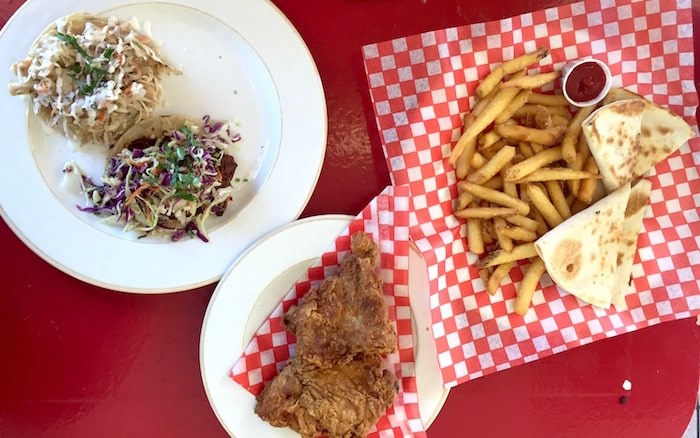  Tacos, quesadilla, fries, and fried chicken at Mag's 99. Photo by Lindsay William-Ross/鶹ýӳ