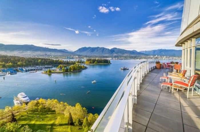  This top-floor penthouse in Coal Harbour was listed on May 24, 2019, for $15.5 million. Photo by Leanne Lim