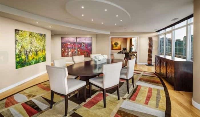  Flowing off the open kitchen is this elegant dining room. Listing agent: Leanne Lim