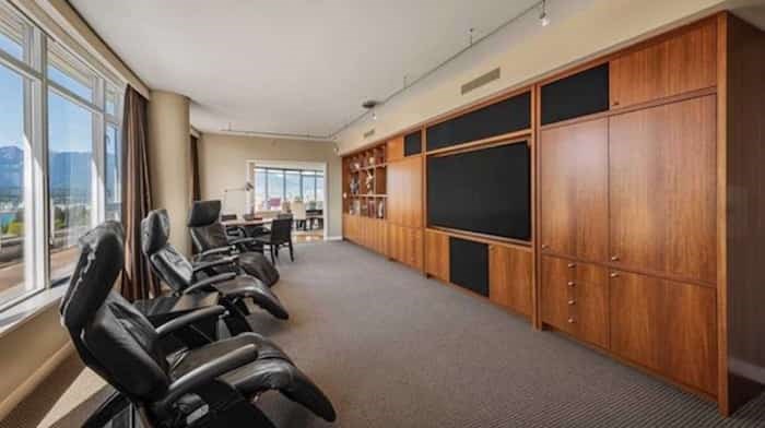  There's a separate media room, perfect for movie or gaming nights (if you can bear to block out that view). Listing agent: Leanne Lim