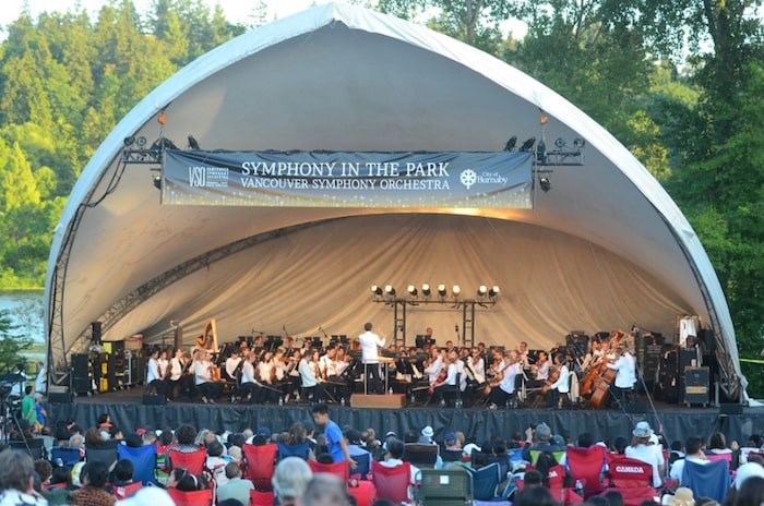  he Vancouver Symphony Orchestra returns to Deer Lake Park for its free outdoor concert on June 30. Burnaby NOW file photo