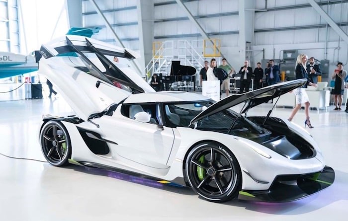  The Jesko, which was revealed in Canada for the first time at a hangar in YVR’s south terminal. Photo courtesy Weissach Vancouver