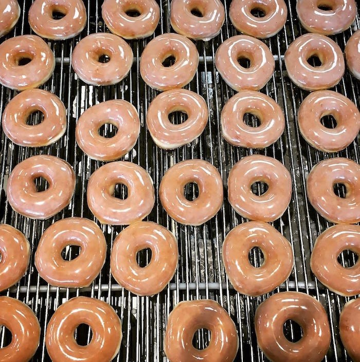  Original glazed doughnuts at Krispy Kreme. The only location in B.C. is in North Delta. 