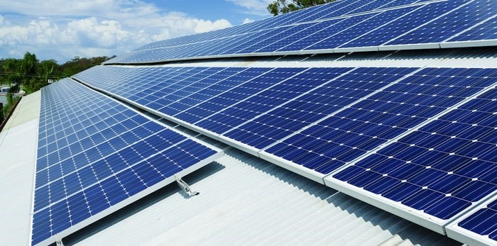  Solar panels on roof/Shutterstock