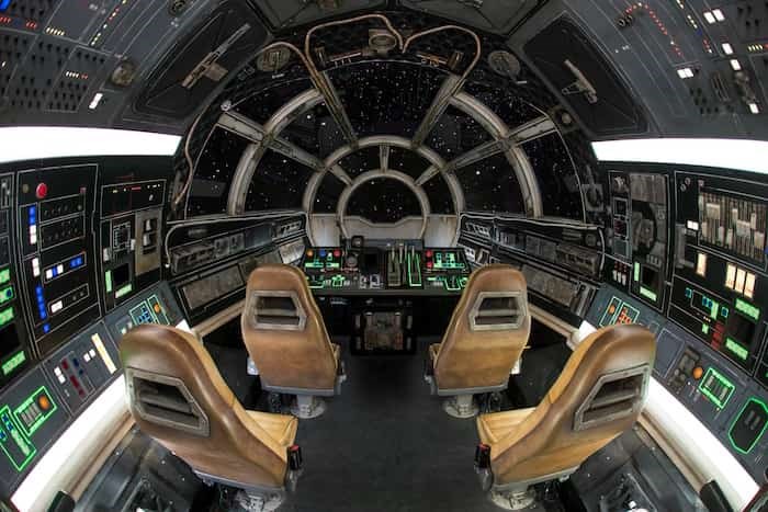  Inside Millennium Falcon: Smugglers Run at Star Wars: Galaxy’s Edge at Disneyland Park Anaheim. Photo Joshua Sudock/Disney Parks