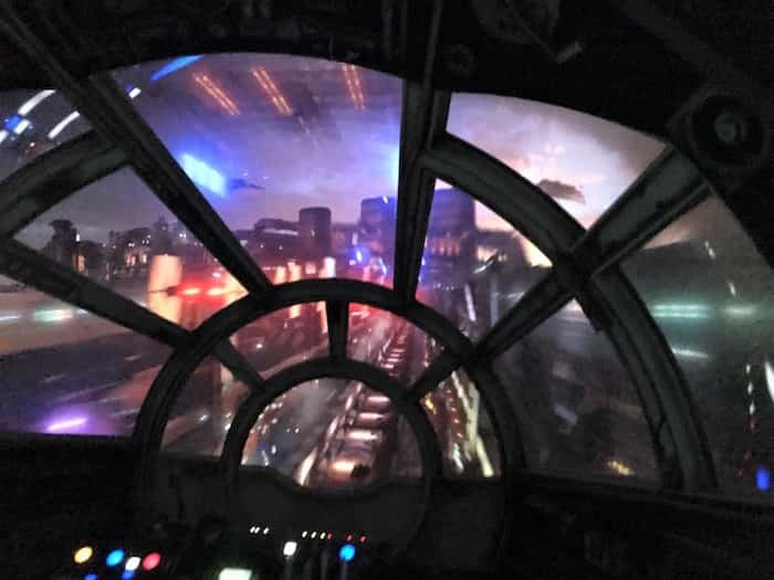  Inside the Millennium Falcon: Smugglers Run ride at the new Star Wars: Galaxy’s Edge attraction at Disneyland Anaheim. Photo Sandra Thomas