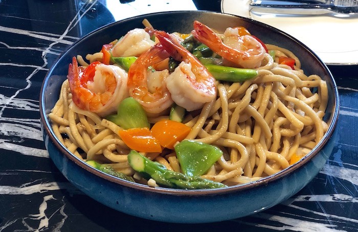  You can also order fully-cooked dishes, such as these noodles with prawns. Photo by Lindsay William-Ross/Vancouver Is Awesome