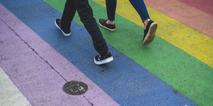  Rainbow crosswalk/Shutterstock