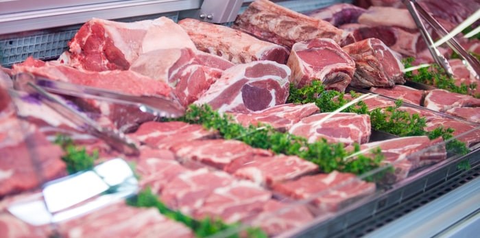  A selection of meat available for purchase at a grocery store/Shutterstock