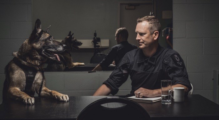  Bailey with her handler and partner Constable LeQuesne. Photo via Vancouver Police Department