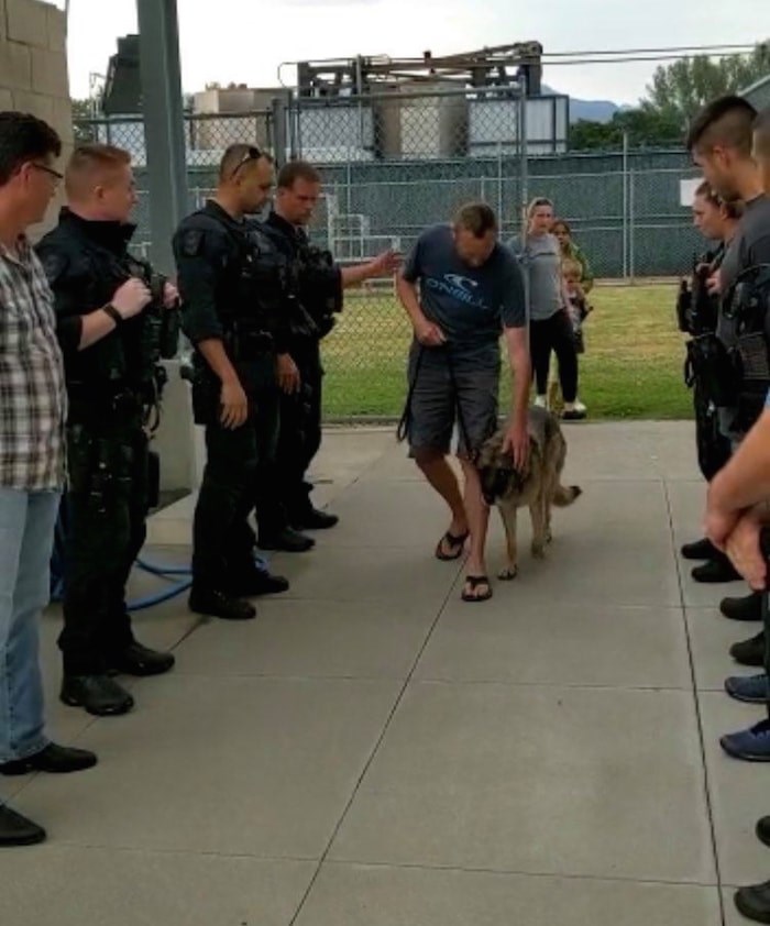  Bailey's hero's send-off. Photo via Vancouver Police Department