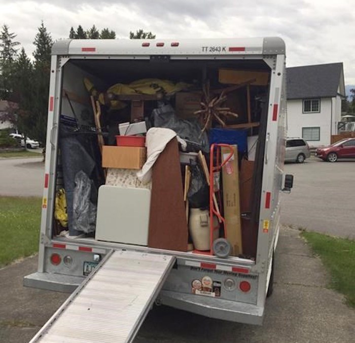  A UHaul moving truck full of a couple's possessions is seen in this undated handout photo in British Columbia. Sgt. Judy Bird says the U-Haul moving truck packed with almost all the couple's possessions was stolen from a hotel parking lot on the western edge of Abbotsford sometime between last Friday and Saturday. THE CANADIAN PRESS/HO, Abbotsford Police Department