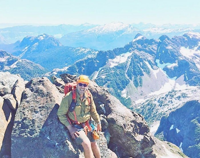  Clarke Gourlay on Rambler Peak. Photo by Phil Jackson.