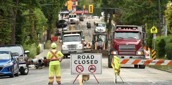  The stretch of 12th Avenue between Kingsway and Fraser will be closed due to construction for the rest of the summer. Photo: Dan Toulgoet