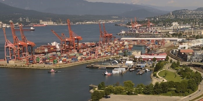  Vancouver Fraser Port Authority Thursday announced $2 million in funds for East Vancouver community initiatives, including $1million for improvements to CRAB Park as part of the Centerm container terminal expansion project. Photo by Dan Toulgoet/Vancouver Courier