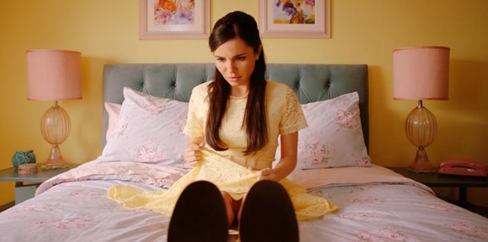  Culture Shock stars Martha Higareda as Marisol, a young Mexican woman in pursuit of the American Dream. Photo Hulu