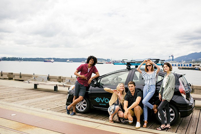  Evo is car sharing made for festival life. Take your Evo up the sea-to-sky to enjoy three days of food art and music at Squamish Constellation Festival. Gas, insurance and parking included! Photo: Evo Car Share