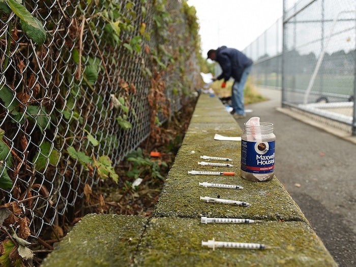  Needles found at Trillium Park. Photo by Dan Toulgoet/Vancouver Courier