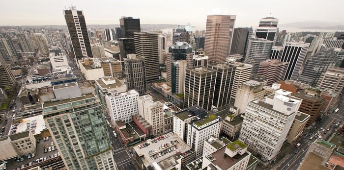  Downtown Vancouver buildings/Shutterstock