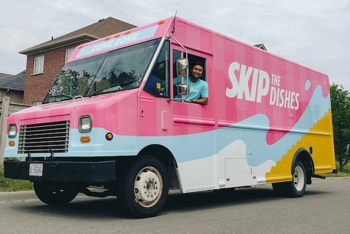  Keep your eyes out for this branded truck on Sunday, July 21 at 555 Cordova Street in Vancouver. Photo courtesy SkipTheDishes