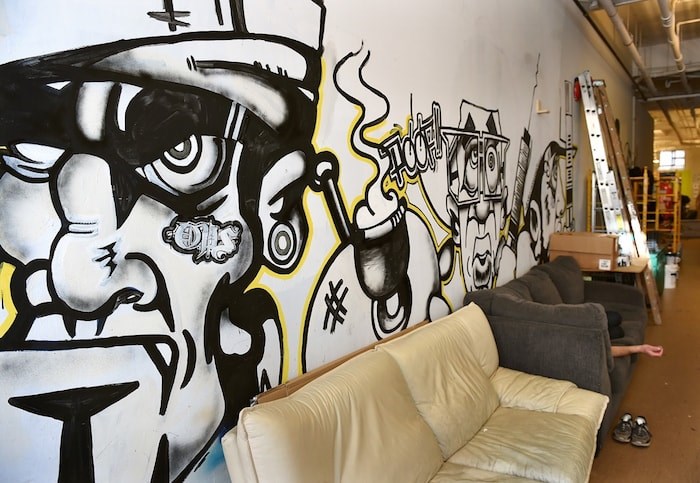  One of Smokey Devil's murals adorns the walls of the Overdose Prevention Society. Photo by Dan Toulgoet/Vancouver Courier