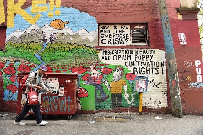  Bob High's murals often carry a political message. Photo by Dan Toulgoet/Vancouver Courier