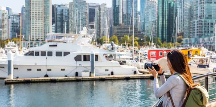  Photo: Female tourist in Vancouver takes photos / Shutterstock