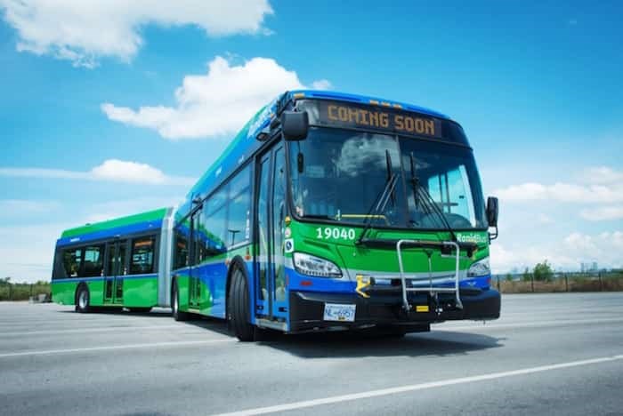  Burnaby riders will have to look for this new colour scheme for the RapidBus program. Photo: TransLink